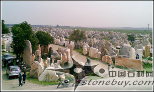 黑河“石林”金盆村成為西北最大的景觀石集散地 