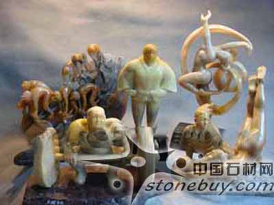 用石雕展現奧運健兒的風采