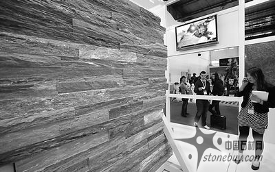 石材生產企業在京展示其開發的石材幕墻新品
