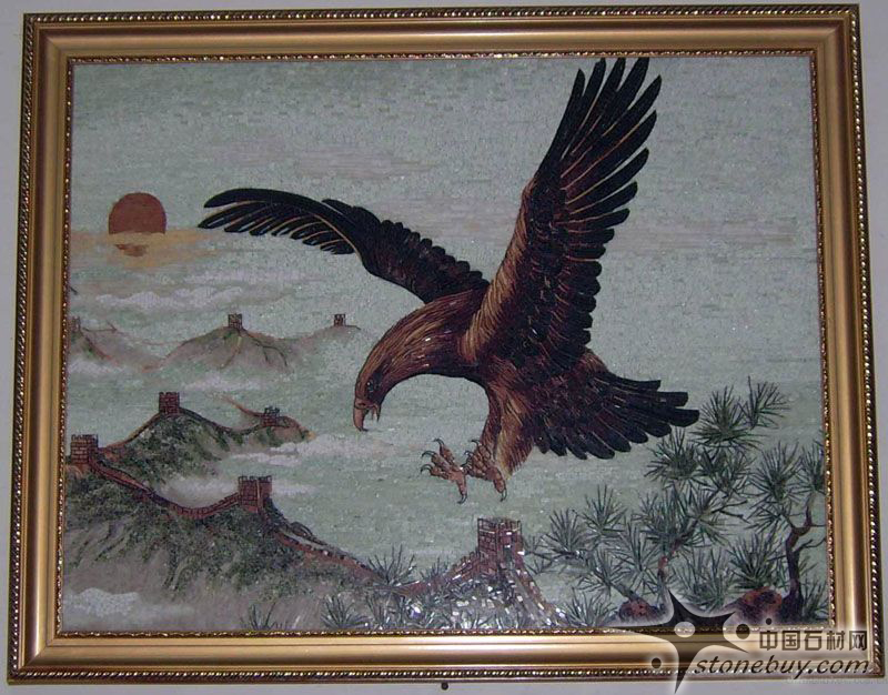 石材拼畫的裝飾效果